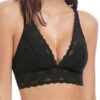 Wacoal Halo Lace Soft Cup Bra - Black -FREYA Shop wa811205 blk primary wacoal lingerie halo lace black soft cup bra