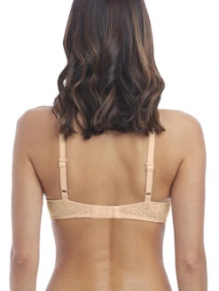 Wacoal Halo Lace Moulded Bra - Nude -FREYA Shop wa851205 nue back 2 wacoal lingerie halo lace naturally nude moulded underwired bra