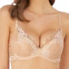 Wacoal Lace Perfection Plunge Push Up Bra - Café Crème 1 Wacoal Lace Perfection Plunge Push Up Bra - Café Crème -FREYA Shop we135003 cac primary wacoal lingerie lace perfection cafe creme plunge push up bra