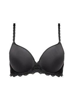 Wacoal Lace Perfection Contour Bra - Charcoal 9 Wacoal Lace Perfection Contour Bra - Charcoal -FREYA Shop we135004 chl cut wacoal lingerie lace perfection charcoal contour bra