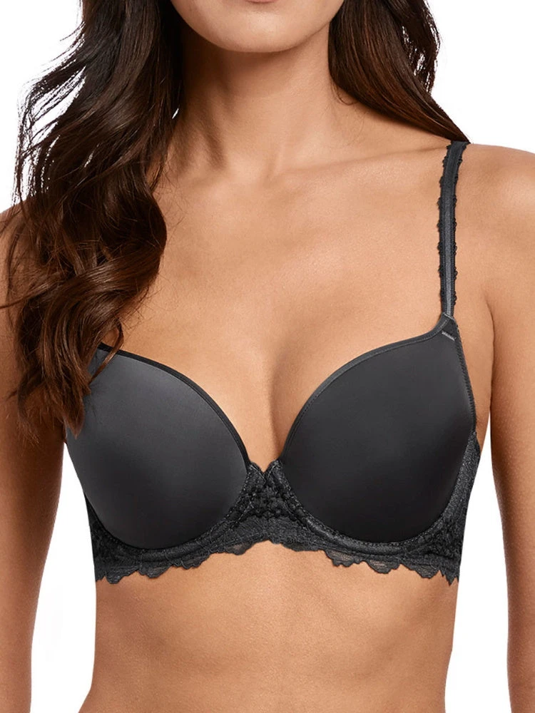 Wacoal Lace Perfection Contour Bra - Charcoal 3 Wacoal Lace Perfection Contour Bra - Charcoal