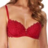 Wacoal Lace Essentiel Balcony Bra - Chilli -FREYA Shop we136002 chi front wacoal lace essentiel chilli red balcony bra