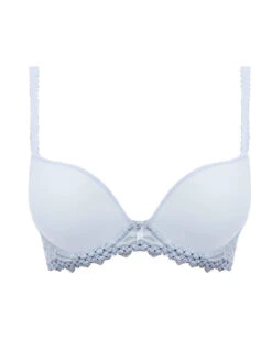 Wacoal Lace Essentiel Contour Bra - Celestial Blue/Navy -FREYA Shop we136004 cey cut wacoal lace essentiel chill red contour bra