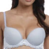 Wacoal Lace Essentiel Contour Bra - Celestial Blue/Navy -FREYA Shop we136004 cey primary wacoal lace essentiel chill red contour bra